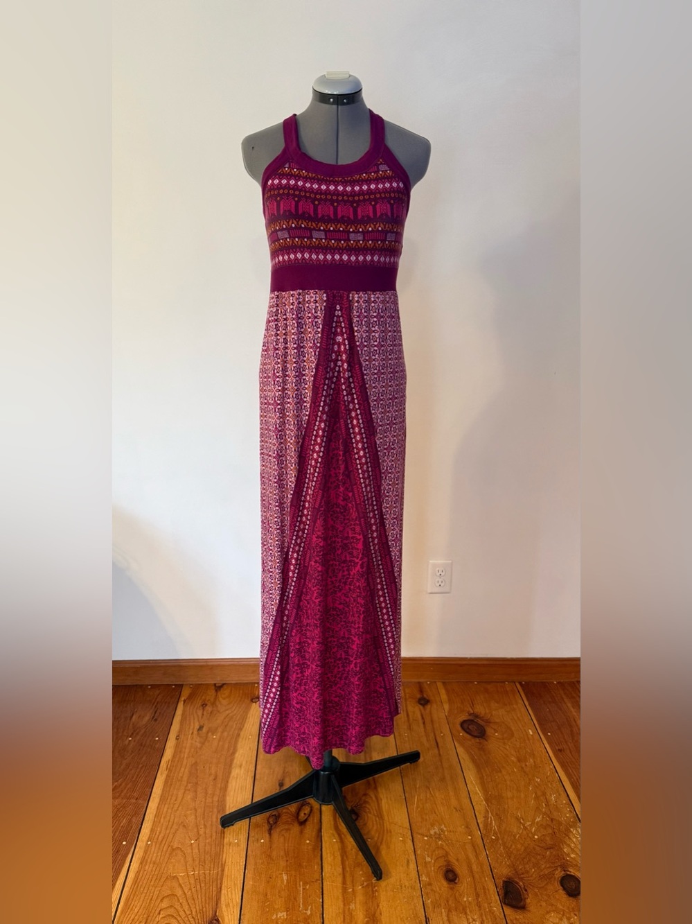 Athleta Fuchsia Patterned Maxi Dress